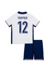 Engeland Kieran Trippier #12 Babytruitje Thuis tenue Kind EK 2024 Korte Mouw (+ Korte broeken)